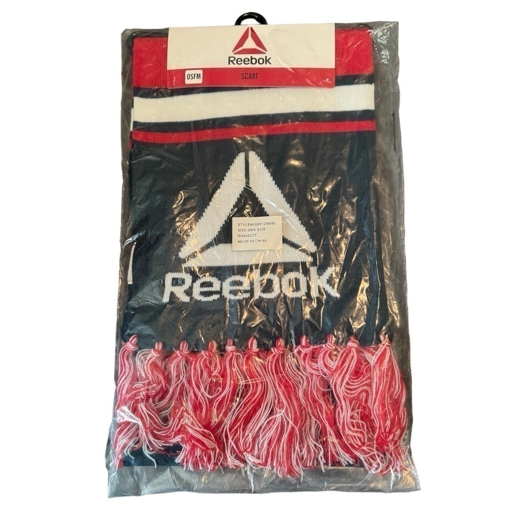 NWT Reebok Scarf, Red, White and Black